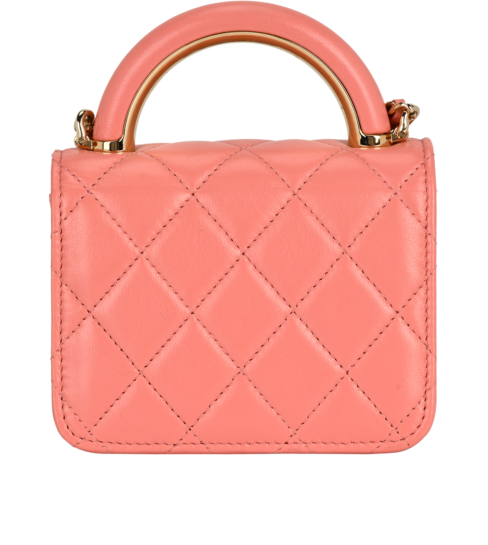 Charming Top Handle Mini Bag, &pound;1,800, Handbags, Pink, Lambskin Leather, Back view